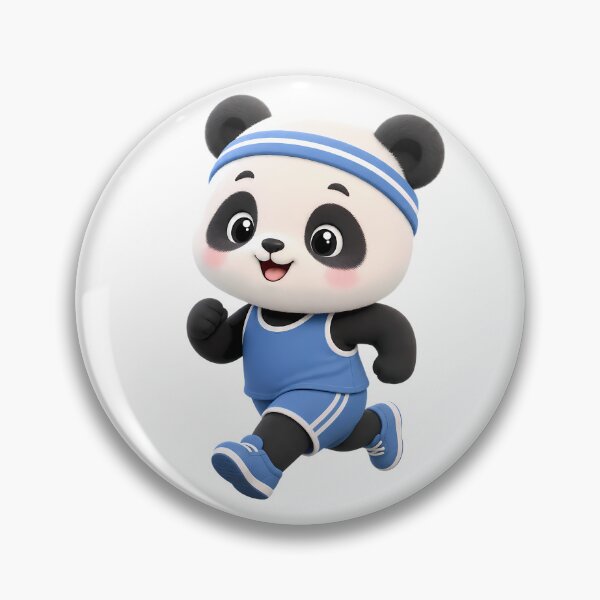 Item preview, Cute Panda Jogging – Kawaii Cartoon Illustration designed and sold by Halbeskilo.