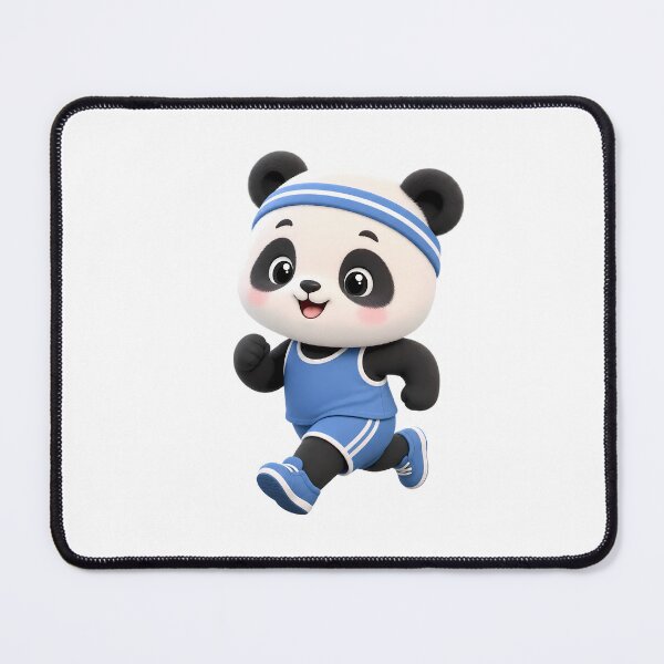 Item preview, Cute Panda Jogging – Kawaii Cartoon Illustration designed and sold by Halbeskilo.