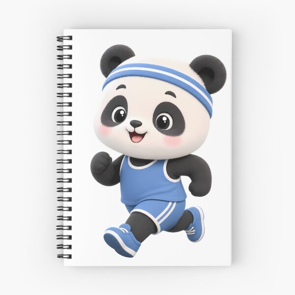 Item preview, Cute Panda Jogging – Kawaii Cartoon Illustration designed and sold by Halbeskilo.