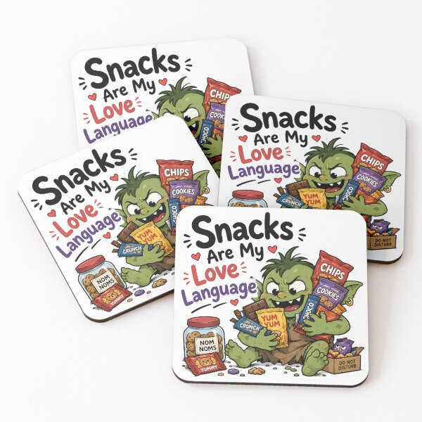 Item preview, Snacks Are My Love Language – Funny Goblin Sticker designed and sold by BLOOMVELLE.