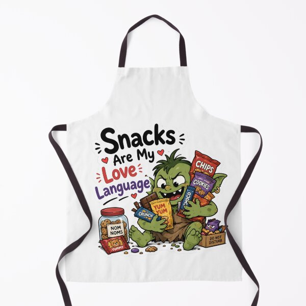 Item preview, Snacks Are My Love Language – Funny Goblin Sticker designed and sold by BLOOMVELLE.