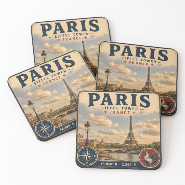 Item preview, Paris Eiffel Tower Vintage Travel Sticker | France Retro Adventure  designed and sold by naturalsurvival.