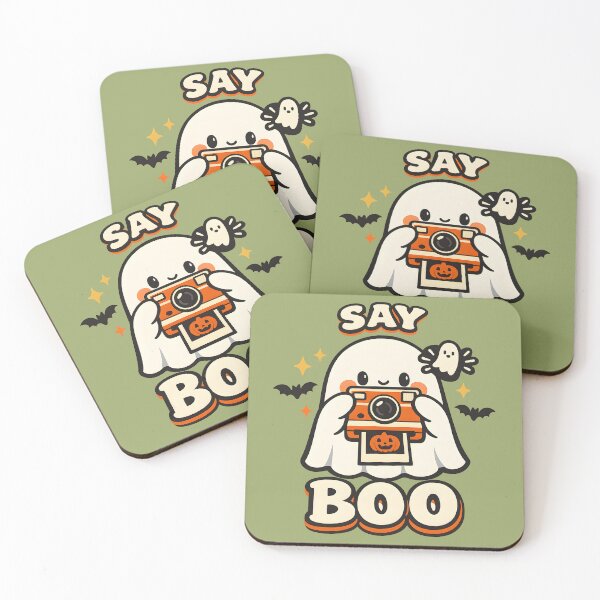 Item preview, Say Boo Ghost Vintage Camera Photography Retro Halloween Cute Ghost Design designed and sold by  MAD's Recreation Studio.