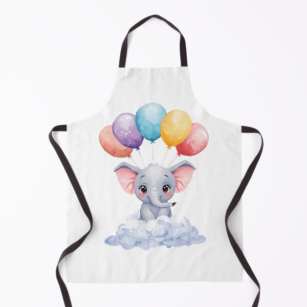 Item preview, A Gorgeous Kawaii Baby Elephant - Pastel Watercolors Balloon Arts designed and sold by DigitfanStudio.