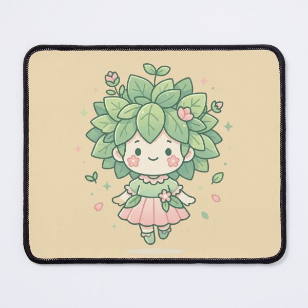 Item preview, Cute Kawaii Leaf Fairy Girl - Cottagecore Nature Aesthetic Art designed and sold by ZyloPrints.
