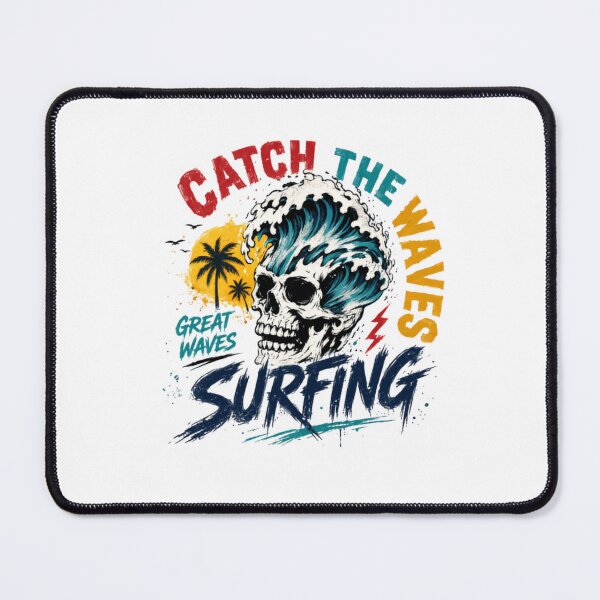 Item preview, Catch The Waves Great Waves Surfing Ocean Beach Surfer Vacation designed and sold by RetroMini2026.