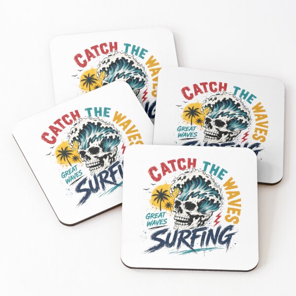 Item preview, Catch The Waves Great Waves Surfing Ocean Beach Surfer Vacation designed and sold by RetroMini2026.