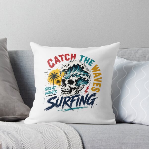 Item preview, Catch The Waves Great Waves Surfing Ocean Beach Surfer Vacation designed and sold by RetroMini2026.