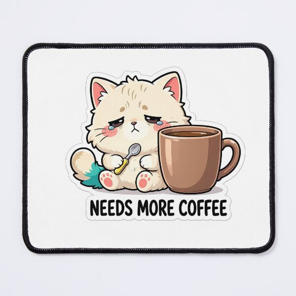 Item preview, Funny Tired Coffee Cat Needs More Coffee Cute Animal Gift designed and sold by crazyhome.