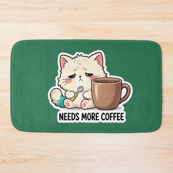 Item preview, Funny Tired Coffee Cat Needs More Coffee Cute Animal Gift designed and sold by crazyhome.