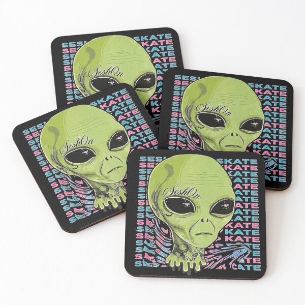 Item preview, Skater Alien Head Retro Vaporwave Style designed and sold by DanniJordan.