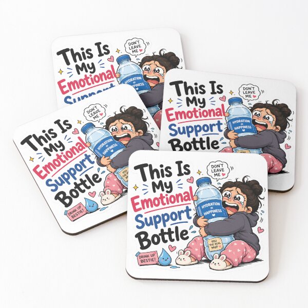 Item preview, This Is My Emotional Support Bottle – Funny Water Bottle Sticker designed and sold by BLOOMVELLE.