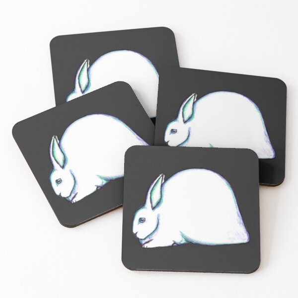 Item preview, Simple White Bunny Silhouette designed and sold by GreenFluffBun.