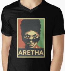 Aretha Franklin Shades Men's V-Neck T-Shirt