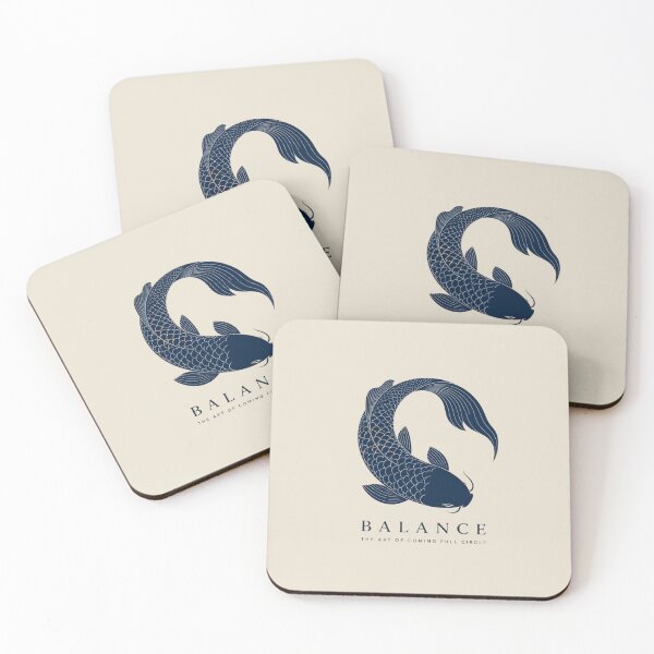 Item preview, Minimalist Koi Fish Balance Line Art Wellness Logo Design designed and sold by Panom Suavichien.