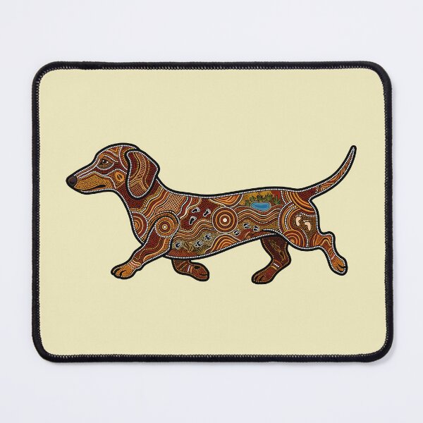 Item preview, Dachshund in the style of Aboriginal art designed and sold by ParadoxParadox.