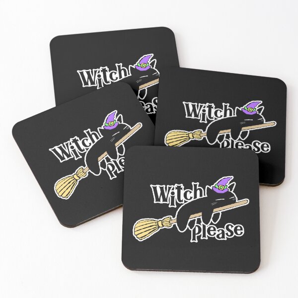 Item preview, Witch Please Funny Black Cat Broomstick Halloween designed and sold by MZS Studio.