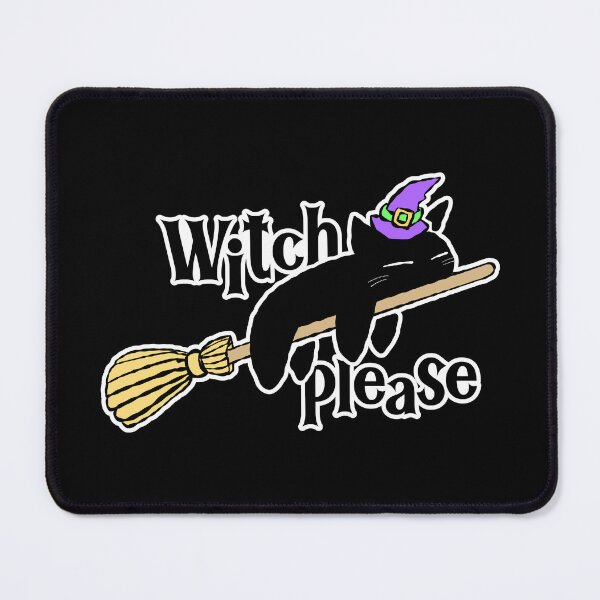 Item preview, Witch Please Funny Black Cat Broomstick Halloween designed and sold by MZS Studio.