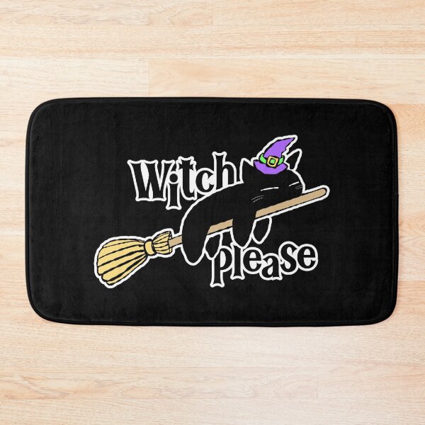 Item preview, Witch Please Funny Black Cat Broomstick Halloween designed and sold by MZS Studio.