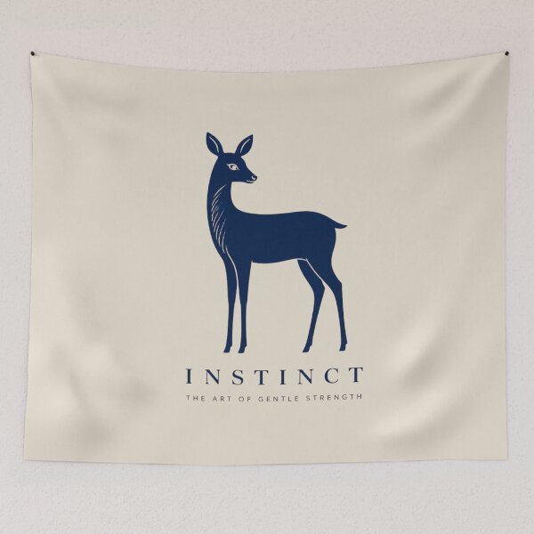 Item preview, Minimalist Doe Deer Instinct Line Art Wellness Logo Design designed and sold by Panom Suavichien.