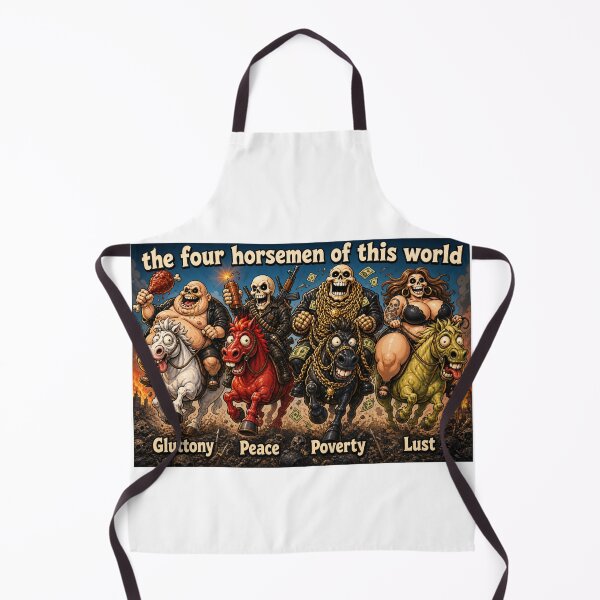 Item preview, The Four Horsemen of This World - Satirical Art designed and sold by Nela-&-Lena.