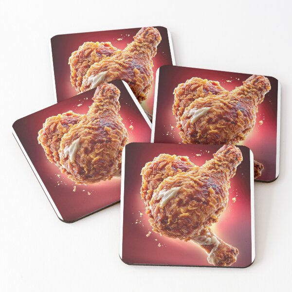 Item preview, Golden Crispy Fried Chicken Drumstick | Crunchy Food Art | Crispy Comfort Food Illustration designed and sold by Grafititee.