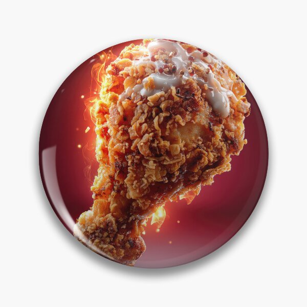 Item preview, Golden Crispy Fried Chicken Drumstick | Crunchy Food Art | Crispy Comfort Food Illustration designed and sold by Grafititee.