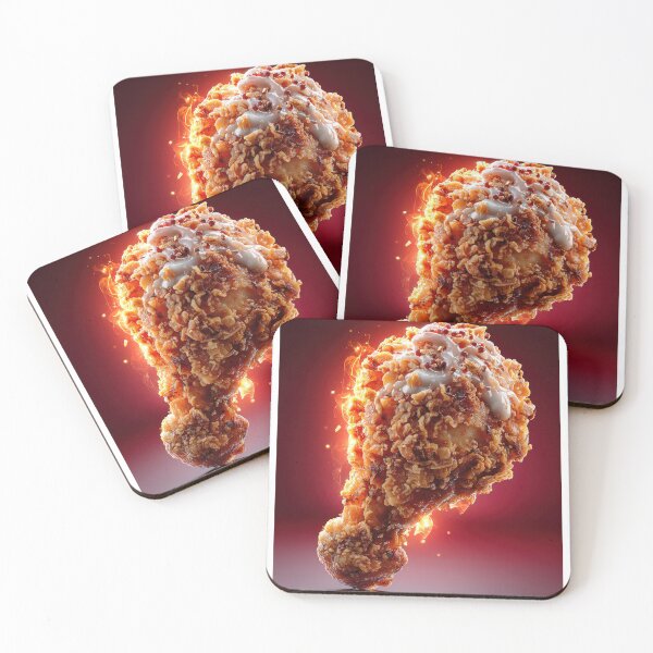 Item preview, Golden Crispy Fried Chicken Drumstick | Crunchy Food Art | Crispy Comfort Food Illustration designed and sold by Grafititee.