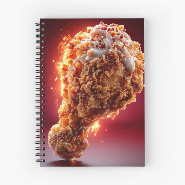 Item preview, Golden Crispy Fried Chicken Drumstick | Crunchy Food Art | Crispy Comfort Food Illustration designed and sold by Grafititee.