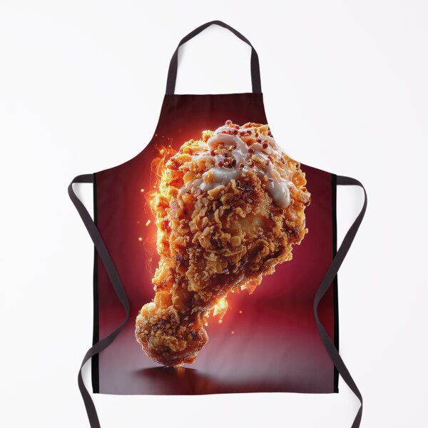 Item preview, Golden Crispy Fried Chicken Drumstick | Crunchy Food Art | Crispy Comfort Food Illustration designed and sold by Grafititee.
