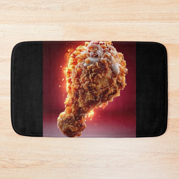 Item preview, Golden Crispy Fried Chicken Drumstick | Crunchy Food Art | Crispy Comfort Food Illustration designed and sold by Grafititee.