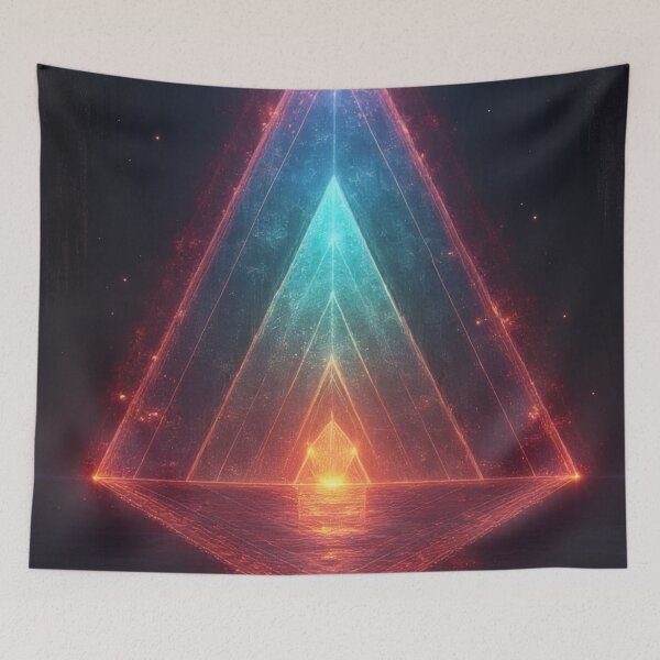 Item preview, Geometric light portal in mystical darkness designed and sold by Mianku | Für das Leben.