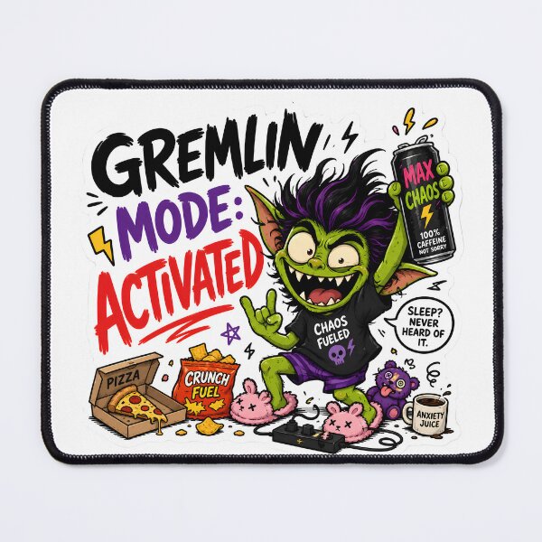 Item preview, Gremlin Mode Activated – Funny Chaos Sticker designed and sold by BLOOMVELLE.