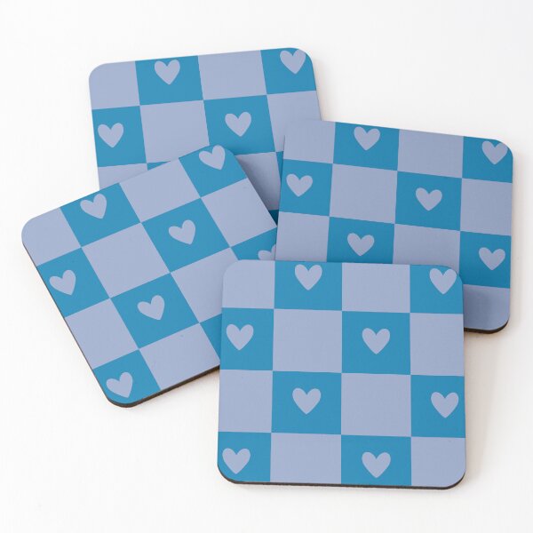 Item preview, Checkered Heart Pattern Blue designed and sold by Manic Purgatory.