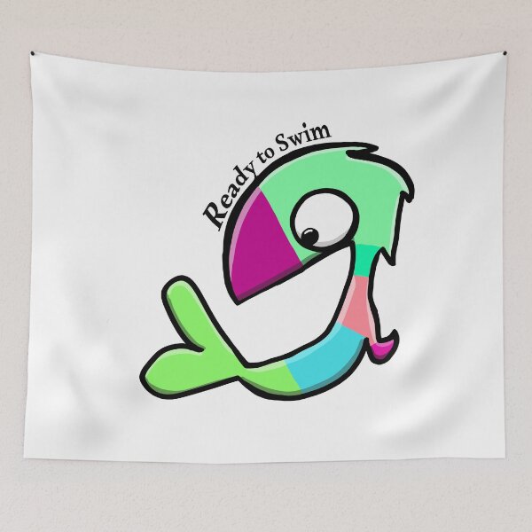 Item preview, Cute Parrot Fish Hybrid Creature – Colorful Kawaii Sticker Art designed and sold by davidmalec.