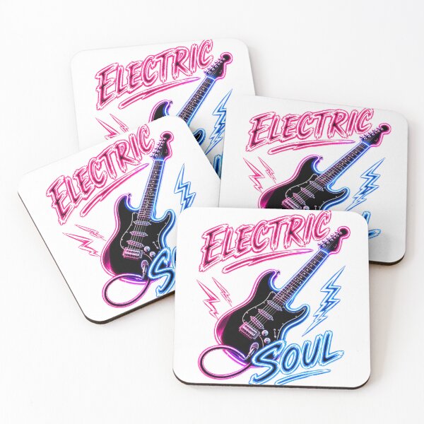 Item preview, Electric Soul T-Shirt | Neon Guitar Rock and Roll Music Graphic Tee designed and sold by Danny's Tees.