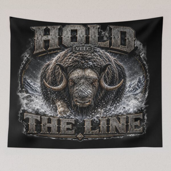 Item preview, ❄️VLLC Hold The Line Arctic Musk Ox - Motivational Tactical Sticker❄️ designed and sold by VICTORY LIBERTY .