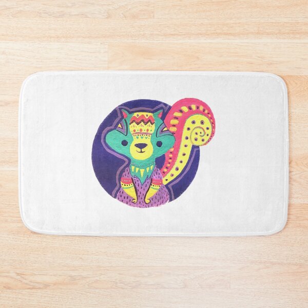 Item preview, Squirrel Cute Vibrant Tribal Squirrel Aztec Pattern Art designed and sold by KeyClothesline.