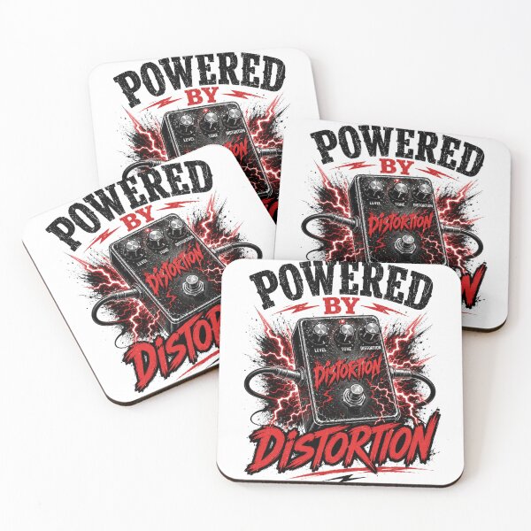 Item preview, Powered by Distortion T-Shirt | Guitar Pedal Rock Music Graphic Tee designed and sold by Danny's Tees.