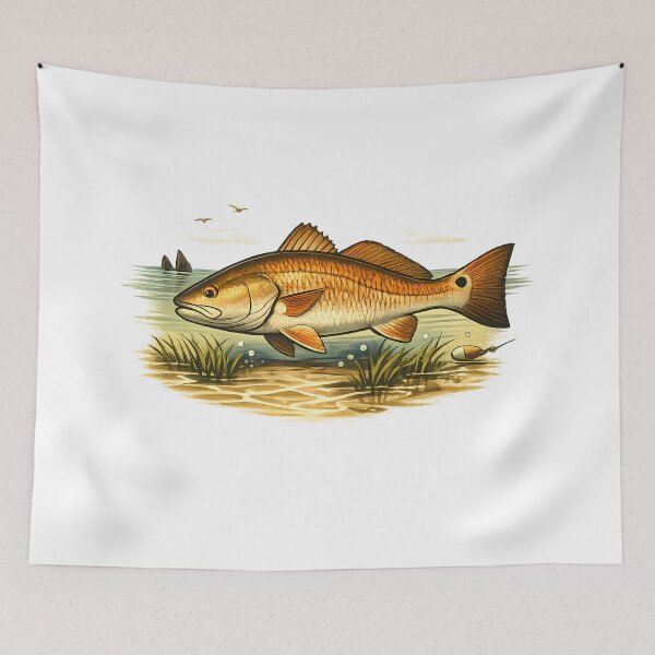 Item preview, Red snapper swimming in shallow water. designed and sold by Daily Quirk.