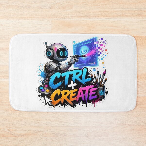 Item preview, CTRL + CREATE Graffiti Sticker PNG | Programmer Coding Aesthetic | Creative Developer Tech Art | AI Coding Laptop Vinyl Decal designed and sold by Stylestickers55.