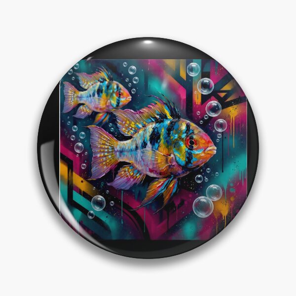 Item preview, Mikrogeophagus Ramirezi fish: Graffiti and Post-Expressionism #6 designed and sold by Helios Be. Lavsh.