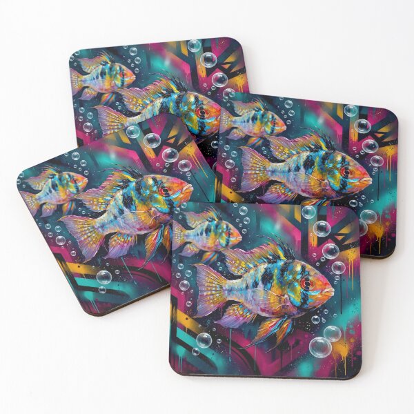 Item preview, Mikrogeophagus Ramirezi fish: Graffiti and Post-Expressionism #6 designed and sold by Helios Be. Lavsh.