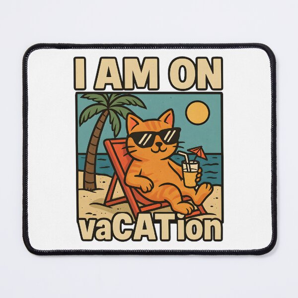 Item preview, I Am On vaCATion – Funny Vacation Cat Shirt for Cat Lovers designed and sold by SVALANART.