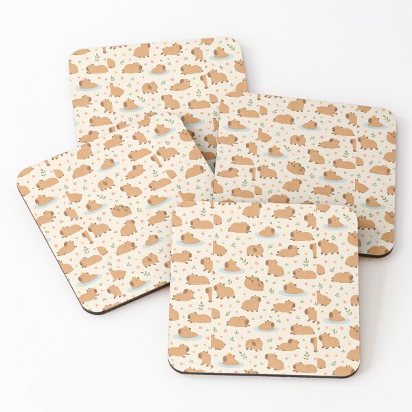 Item preview, Funny capybaras and floral pattern designed and sold by Nolan6.