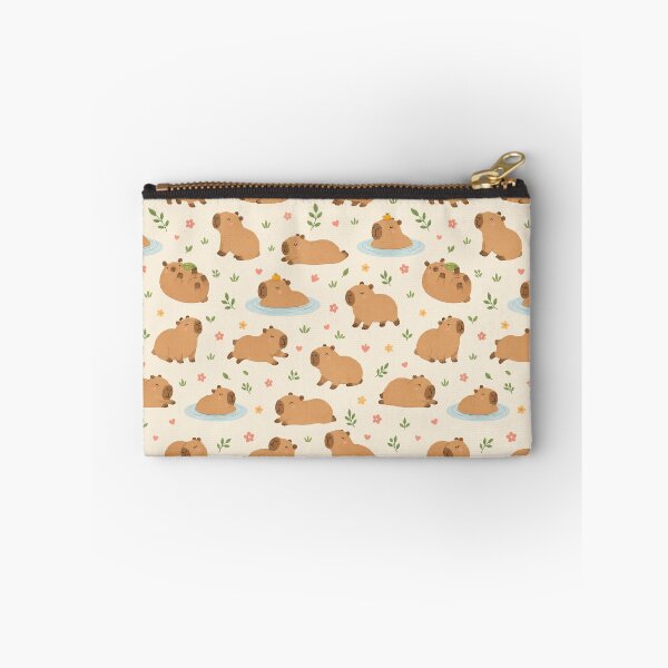 Item preview, Funny capybaras and floral pattern designed and sold by Nolan6.