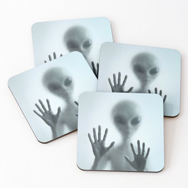 Item preview, Gray Alien Behind Glass - Spooky and Atmospheric  designed and sold by Divine Ease.