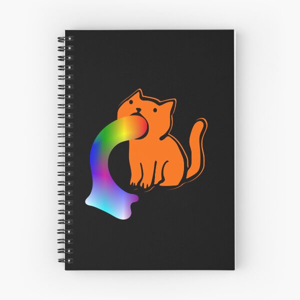 Item preview, Derpy Orange Cat Sic Puking Rainbow designed and sold by RubberBandBall.