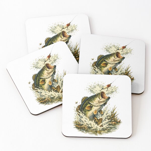 Item preview, Explosive attack of the largemouth bass on the surface designed and sold by Daily Quirk.