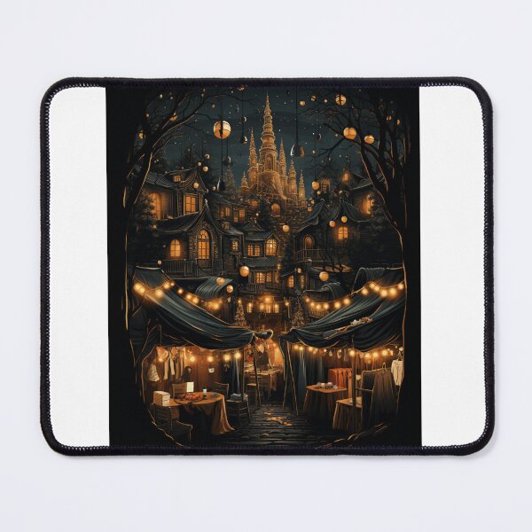 Item preview, Enchanting Christmas Village Under a Moonlit Winter Sky designed and sold by williemmargol12.